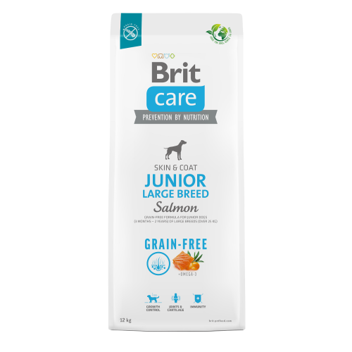 Brit Care Grain-free Junior Large Breed Salmon & Potato 12KG